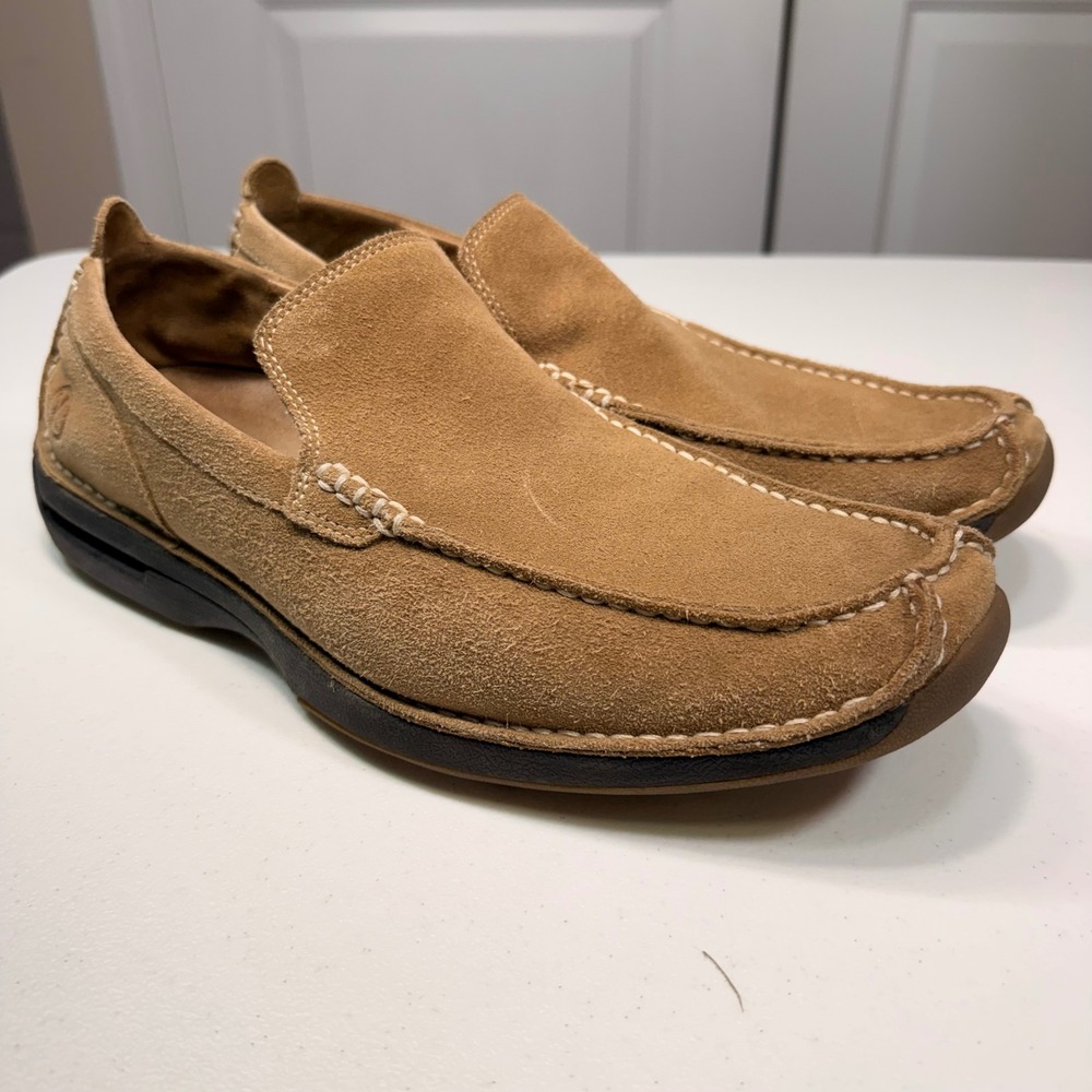Cole Haan Suede Loafers Tan Driving Mocs Slip On C04501 Men's 10M
